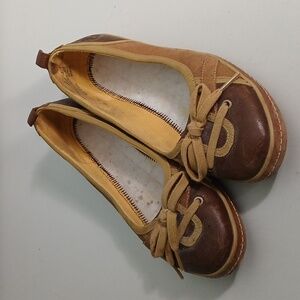 Womens Timberland Faulkner Ballerina 24697 Tan Leather Casual Shoes Ballet Flats